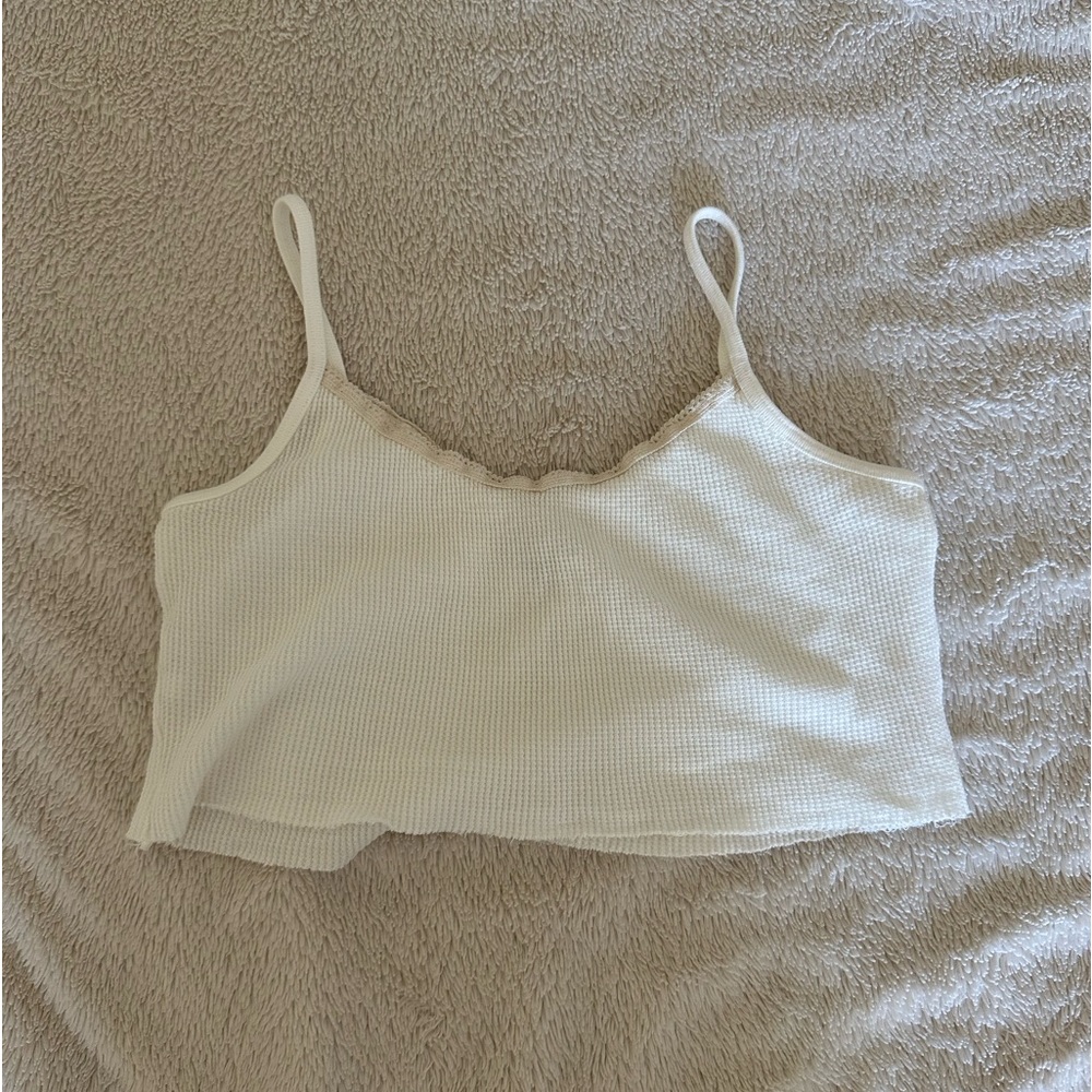 waffle crop top - OS